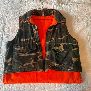 Vintage Camouflage and Orange Retro Men’s Vest